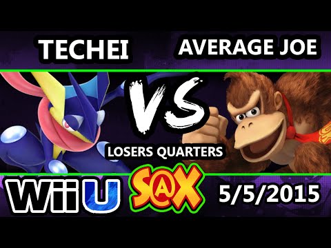 S@X - Techei (Greninja) Vs. Average Joe (DK) SSB4 Losers Quarters - Smash Wii U - Smash 4