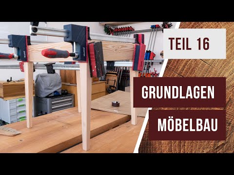 Grundlagen Möbelbau - Teil 16 - Verjüngte Tischbeine, Gestell verleimen