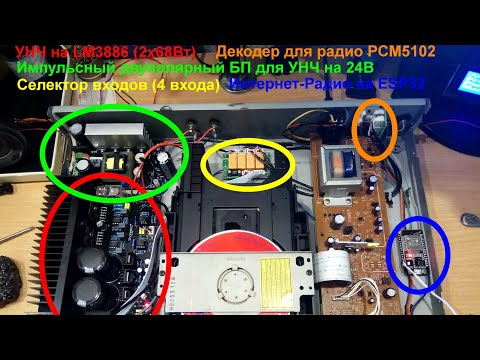 Technics SL-PG470A (CD + Bluetooth + InternetRadio + Wi Fi DLNA audio + AUX) -  Внутренности