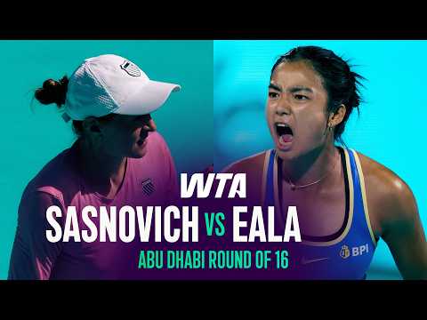Aliaksandra Sasnovich vs. Alexandra Eala | 2026 Abu Dhabi Round of 16 | WTA Match Highlights