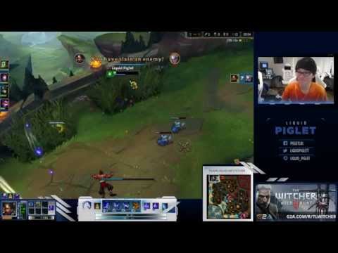 TL Piglet 1v2 Nidalee vs Leesin and Diana Outplay