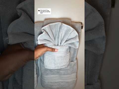 Towel Folding | Towel Folding Tutorial #folding #towelfolding #bathroomdecor #shorts