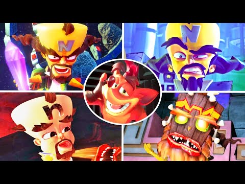 Crash Bandicoot 1, 2, 3 & 4 - All 100% Endings & Final Bosses