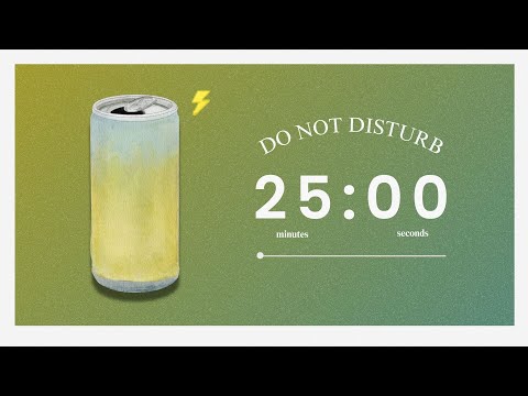 6-Hour Pomodoro Study Session (25/5) | Energy Drink, Lofi House, ADHD Focus