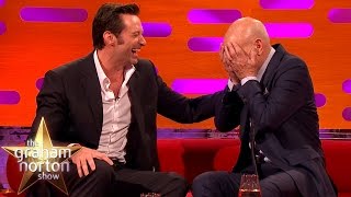 Hugh Jackman Loses It Over Sir Patrick Stewart’s Ridiculous Circumcision Story -  Graham Norton Show