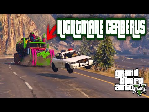 GTA 5 - CRAZY NIGHTMARE CERBERUS CRASHES | POLICE GETAWAY