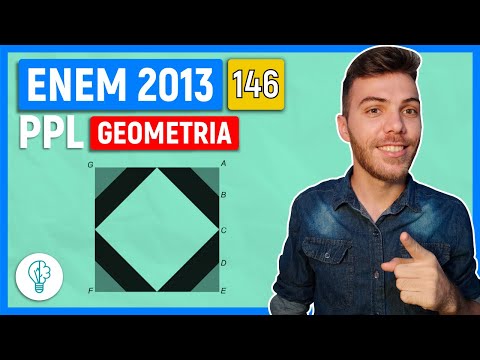 🛑146 Enem 2013 PPL - GEOMETRIA - A logomarca de uma empresa de computação é um quadrado, AEFG, com