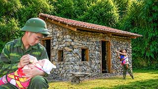 Download lagu The stone house is 100% complete. Amazed by the soldier's incredible house-building skills. mp3
