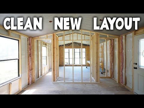 New Layout and Tour - Salvaged Mobile Home Rebuild