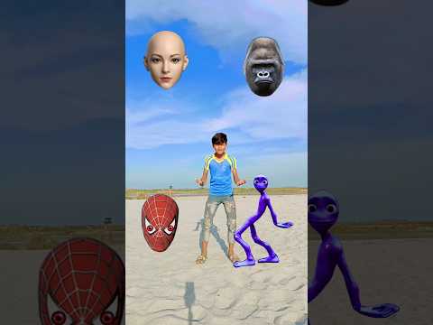 Head to Dame tu cosita Alien, spiderman, gorilla & girl dance - vfx magic video