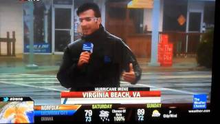Total Frontal Nudity Live on Weather Channel in Hurricane Irene