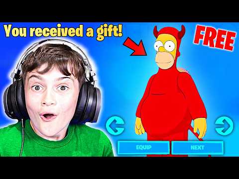 Gifting Little Bro *NEW* Simpsons LEVEL 100 Battle Pass! (FREE)