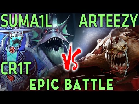 Dota 2 Sumail [Storm Spirit] & Crit [Slardar] vs Arteezy [Lifestealer] - Epic Battle