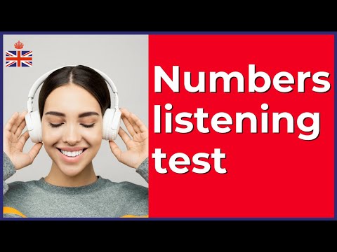 NUMBERS English listening exercise - 25 numbers