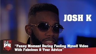 Josh K  - Funny Moment During Feeling Myself Video With Fabolous & Tour Advice