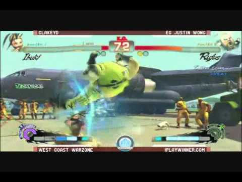 SSF4 (15) - ClakeyD (Ibuki) vs. EG Justin Wong (Rufus)