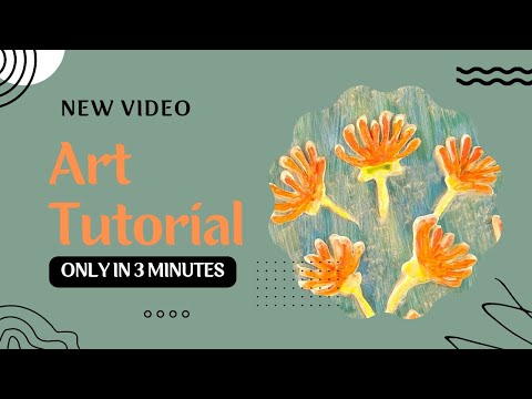 How to make Texture flowers on canvas/Easy Texture paintings