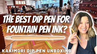 I visited the Kakimori Pen Shop in Japan!  Brass Nib Dip Pen Unboxing & more! Custom Notebook!