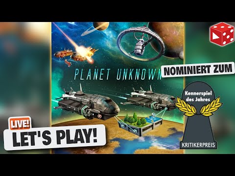 Planet Unknown - nominiert zum Kennerspiel des Jahres 2023 - Live Let's Play mit Melli, Jens & Ben