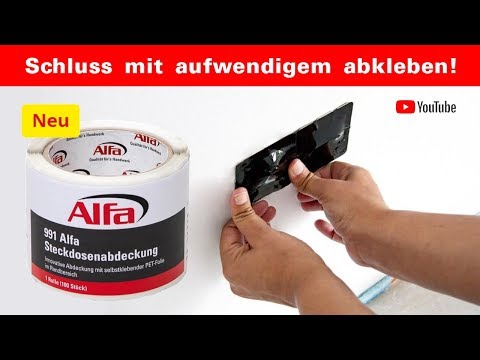 Alfa Steckdosenabdeckung - Schutzfolie zur Abdeckung und Abklebung von Lichtschaltern