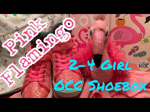 PINK FLAMINGO 🦩 GIRL 2-4 OCC SHOEBOX UNBOXING | Operation Christmas Child 2021