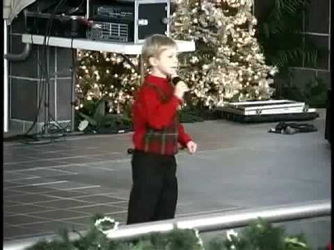 6 year old Jackson sings "Little Drummer Boy"