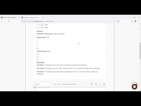 Python Program For Battery Low Battery Low Competitive Programming Python