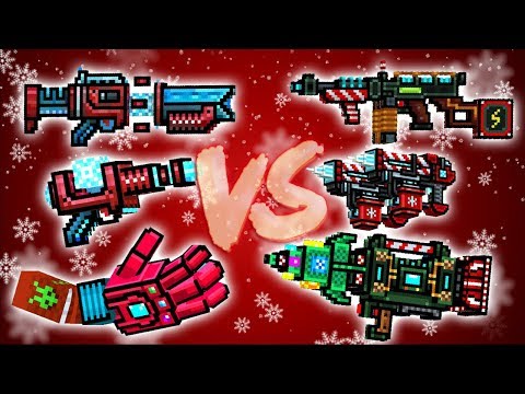 Pixel Gun 3D - Alien Santa Set VS Cyber Santa Set