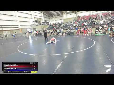 105 Lbs Round 1 - David Harrell, IN Vs Lincoln Cain, OR 9442