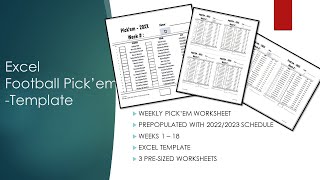 Excel Football Pick'em