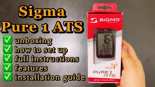 Sigma Pure 1 ATS bike computer | unboxing | full instructions | review