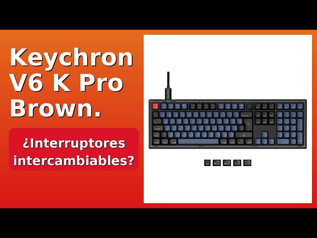 Vídeo relacionado con Keychron V6 Cablede Teclado Mecánico Personalizado con Perilla, Full-Size QMK/Via Macros Programable, Hot-swappable Keychron K Pro Brown Switch para Mac Windows, Frosted Black (ES Layout)