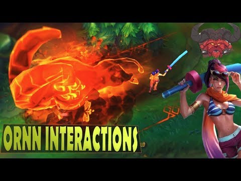 ORNN ABILITIES INTERACTIONS With 20 Champions - Fiora Camille Braum Yasuo Taliyah -League of Legends