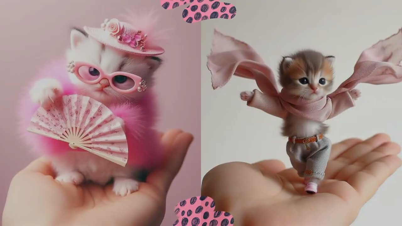 cute kitten in different avatars |cute kitten in different styles of clothing|#shortsvideo #youtube