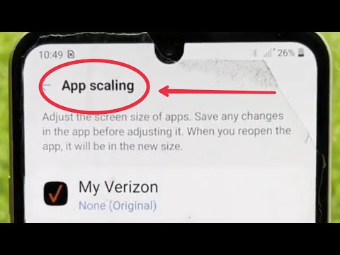 App Scaling in LG Phones