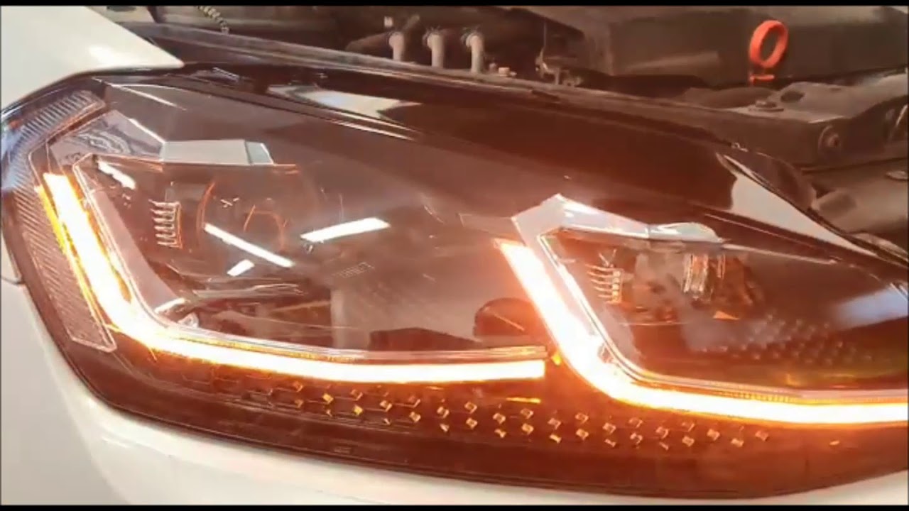 VW Golf 7.5 Facelift Look LED Xenon Headlights MK7 Scheinwerfer Koplampen for Volkswagen Golf 7