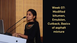 NPTEL Pavement materials: Week 07