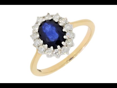 9ct Gold Sapphire and Diamond Cluster Ring