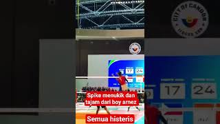 Download lagu spike menukik dan super tajam Dar Boy arnez hingga penonton asia melongo tercengang dan histeris mp3
