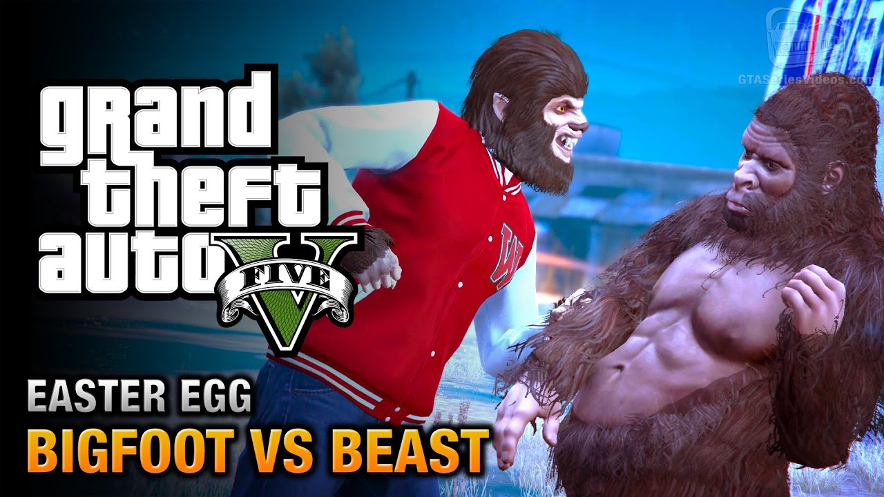 GTA 5 Easter Egg - The Bigfoot vs. The Beast - YouTube