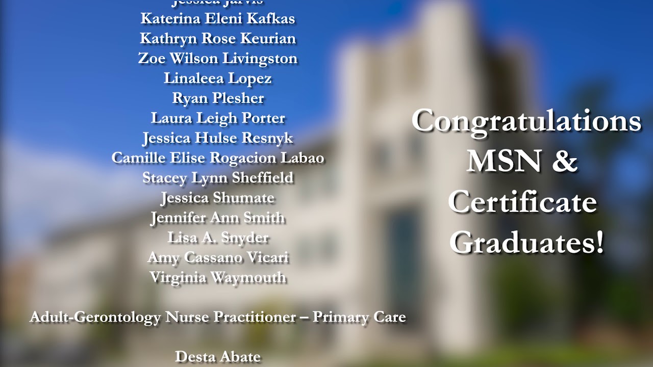 Salute to MSN & Certificate Graduates