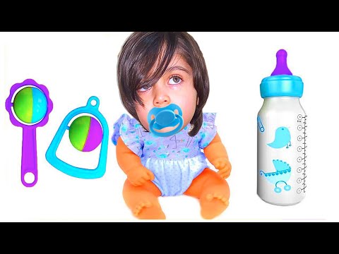 Nastya found a boy doll and pretends to be a parent – New episode