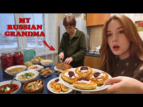 What I Eat in a Week in a Russian Village - Babushka's Cooking and Regular Russian Food 🍲