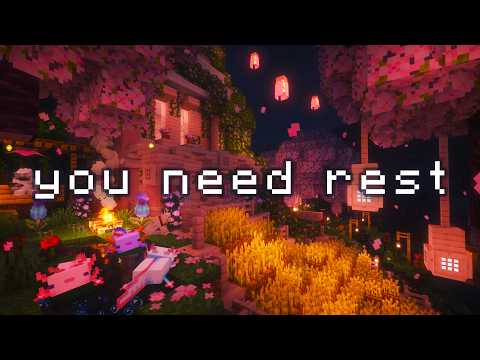 stop thinking for a moment... (minecraft music w/ soft rain, water)