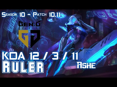 Gen Ruler ASHE vs APHELIOS ADC - Patch 10.11 KR Ranked