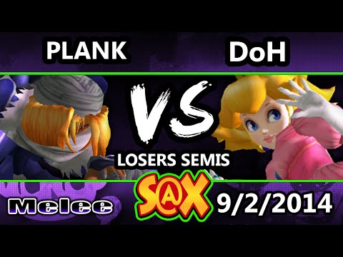 S@X - Plank (Sheik) Vs. DoH (Peach) SSBM Losers Semis - Smash Bros. Melee