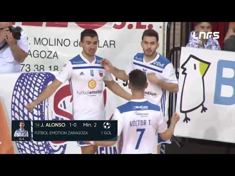 Gol Javi Alonso (1-0) Futbol Emotion Zaragoza - Viña Albali Valdepeñas. J14, 1Div. LNFS