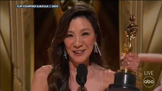 Michelle Yeoh wins 2023 Oscar for Best Actress In a Leading Role - full speech