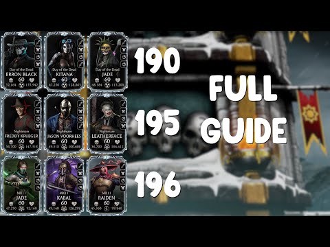 White Lotus Fatal Tower Matches 190, 195 & 196 | Full Walkthrough | 9 strategies | MK Mobile 6.3