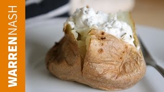 How to bake a potato in the Oven and Microwave - 60 second vid - Recipes by Warren Nash